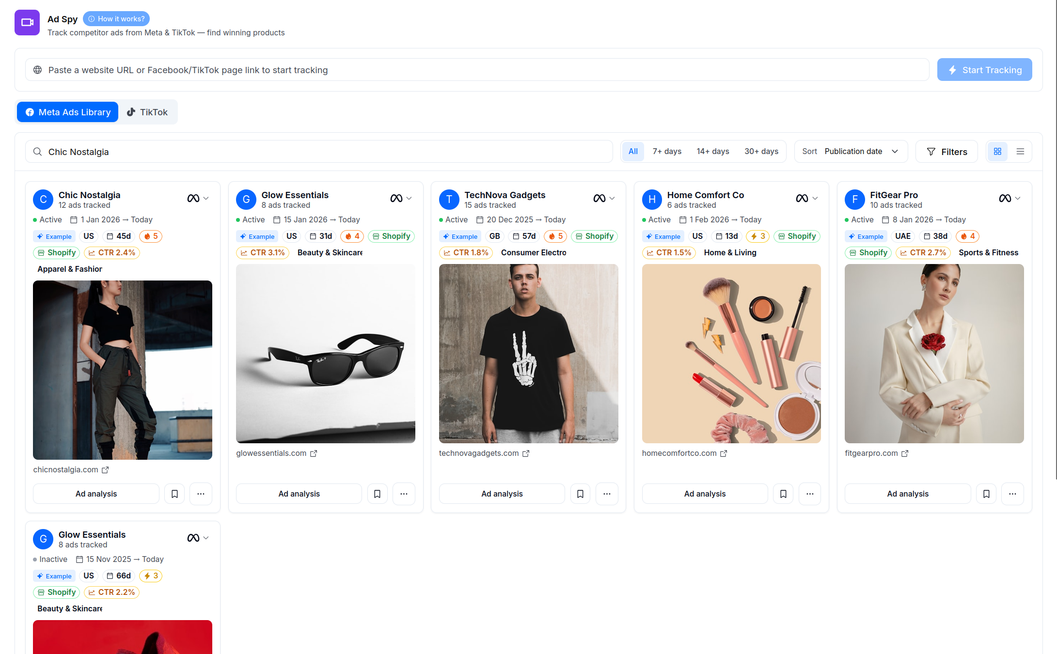 Advertiser search